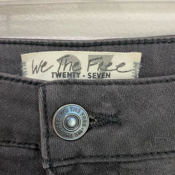We The Free Black Wash Groovy Ultra Flare Jeans Size 27 Short - Picture 4 of 12